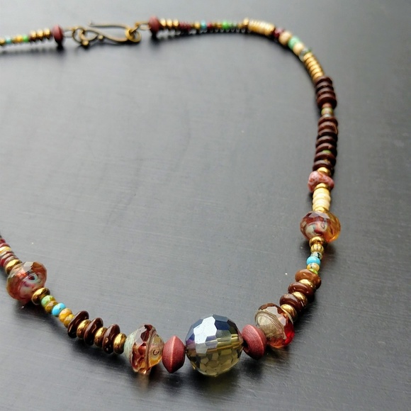 issabeau jewelry Jewelry - Swarovski Disco Ball & Semi-Precious Necklace - Artisan Made